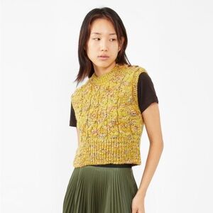 YMC Yellow Wool Blend Sweater Vest